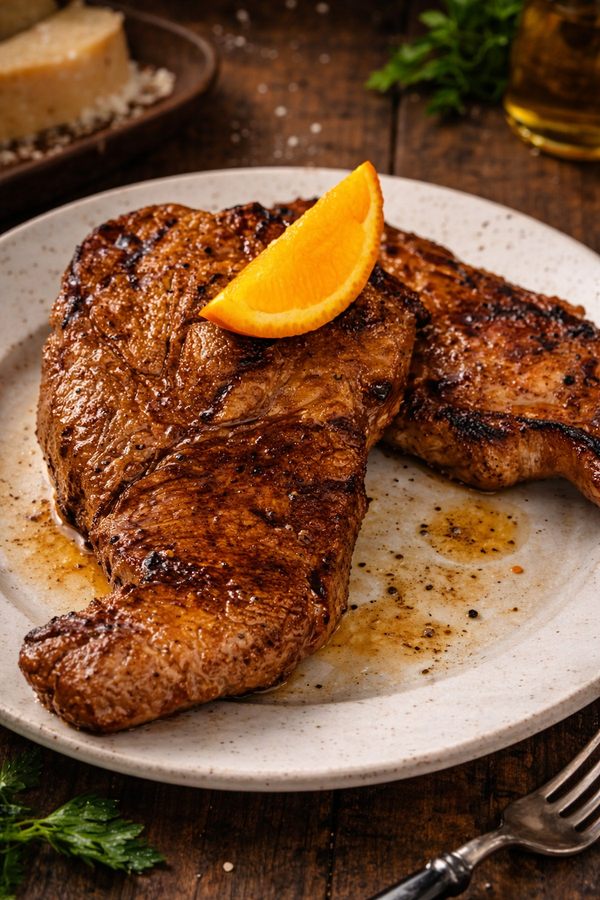 Grilled Pineapple Oleo Pork Chops